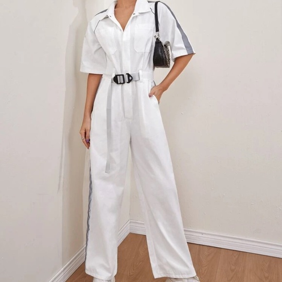 Reflective strip white Jumpsuit - Picture 5 of 5